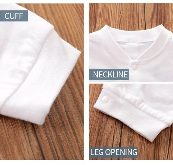 Cute Giraff In White Long Sleeve One Piece - Image 4