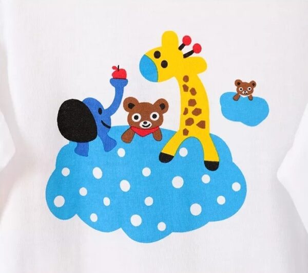Cute Giraff In White Long Sleeve One Piece - Image 3