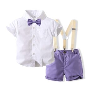 4 Piece Light Purple Short Pant Party Wear