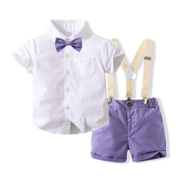 4 Piece Light Purple Short Pant Party Wear