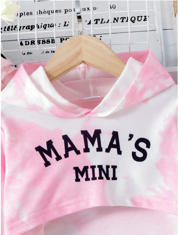 Pink And White Hooded Top Skinny And Long Pant Casual Wear - Image 4