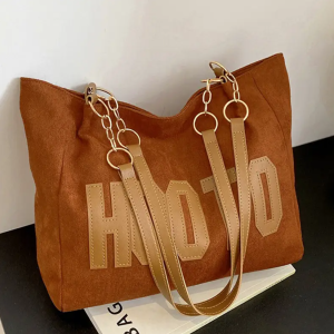 Large Capacity Brown Handbags Tote Shoulder Crossbody Bag For Women