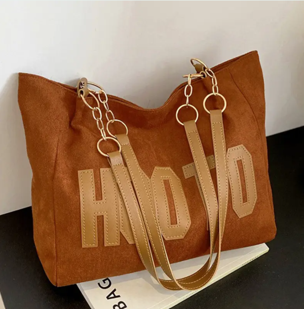 Large Capacity Brown Handbags Tote Shoulder Crossbody Bag For Women
