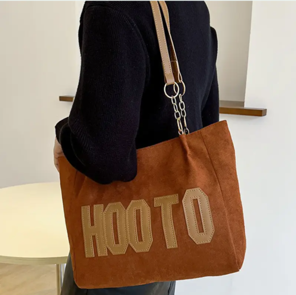 Large Capacity Brown Handbags Tote Shoulder Crossbody Bag For Women - Image 3