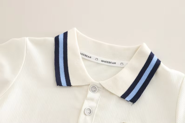 White Collar T Shirt With Denim Pant Design - Image 10