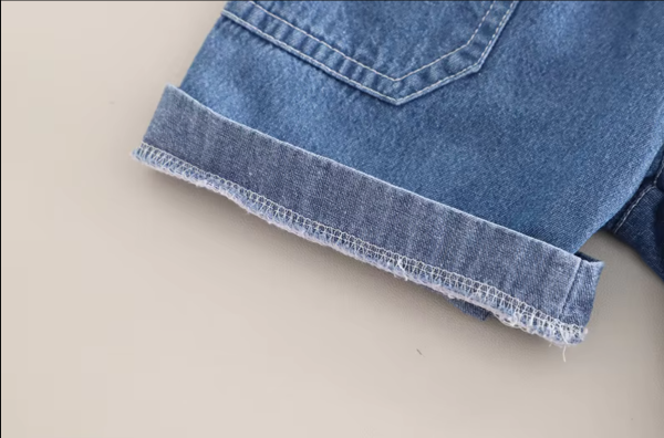 Yellow Collar T Shirt With Denim Pant Design - Image 6