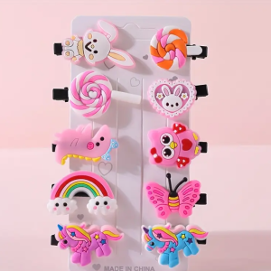 10 Piece Cute Unicorn Style 02 Hair Clips