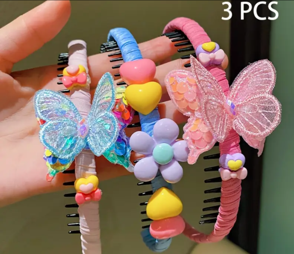 3 Piece Cute Puff Rabbit Minimalist Hair Band , Assorted Colors - Image 4