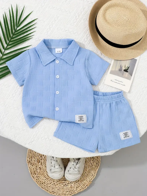 Summer Set With Full Sky Blue Shirt Pant Design
