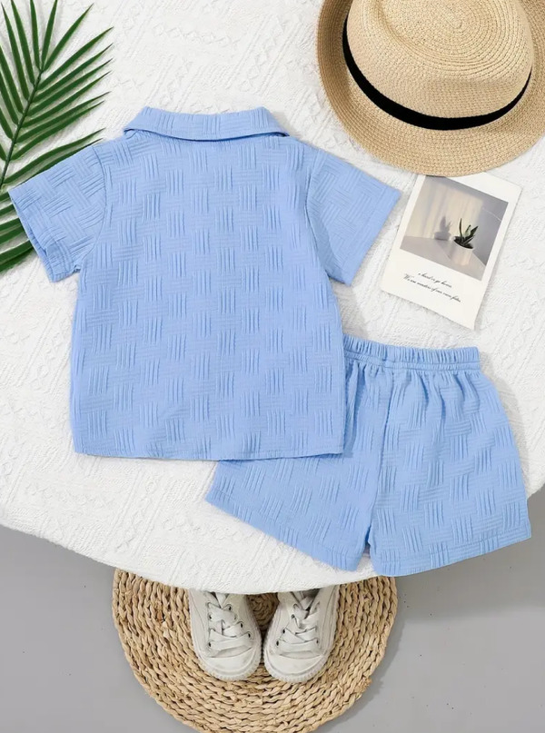 Summer Set With Full Sky Blue Shirt Pant Design - Image 9