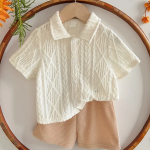 Summer Set With Cream Top And Beige Pant Design