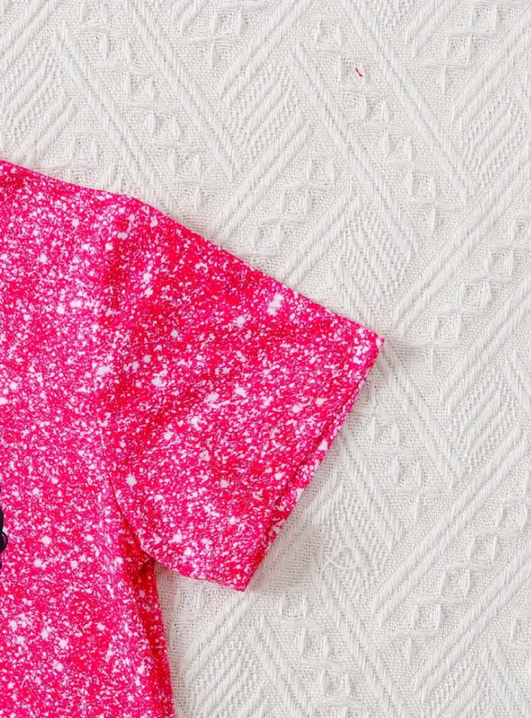 Pink Be Juicy PrintednT Shirt With Skirt Design NOT DENIM - Image 4