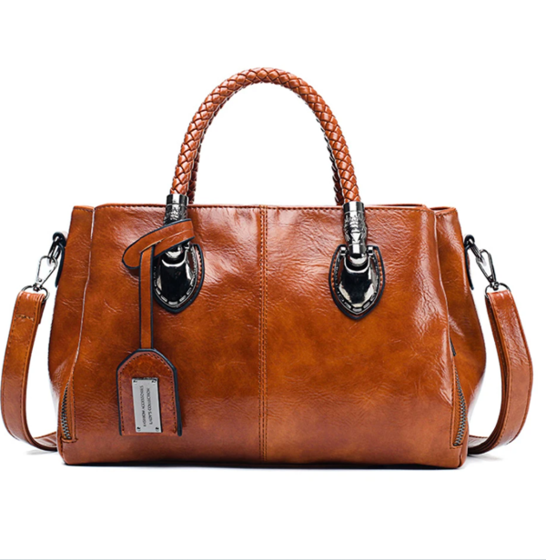 Large Capacity Vintage Brown Handbags Tote Shoulder Crossbody Bag For Women