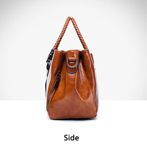 Large Capacity Vintage Brown Handbags Tote Shoulder Crossbody Bag For Women - Image 15