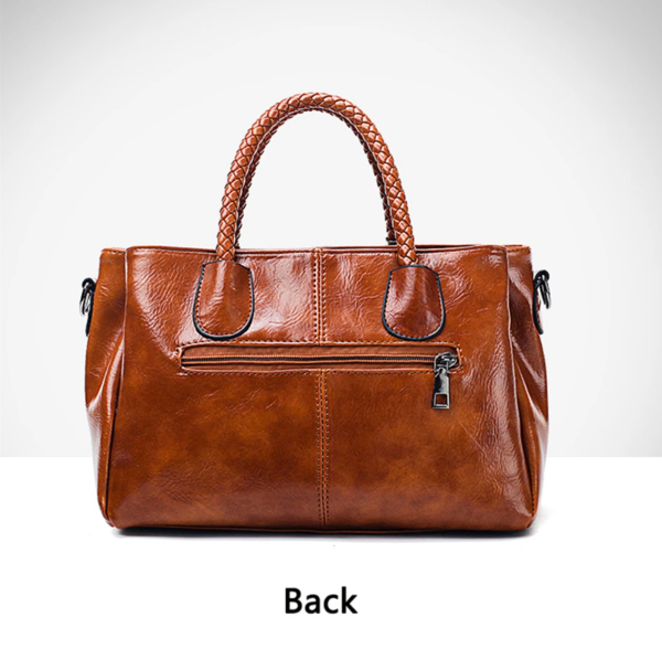 Large Capacity Vintage Brown Handbags Tote Shoulder Crossbody Bag For Women - Image 14