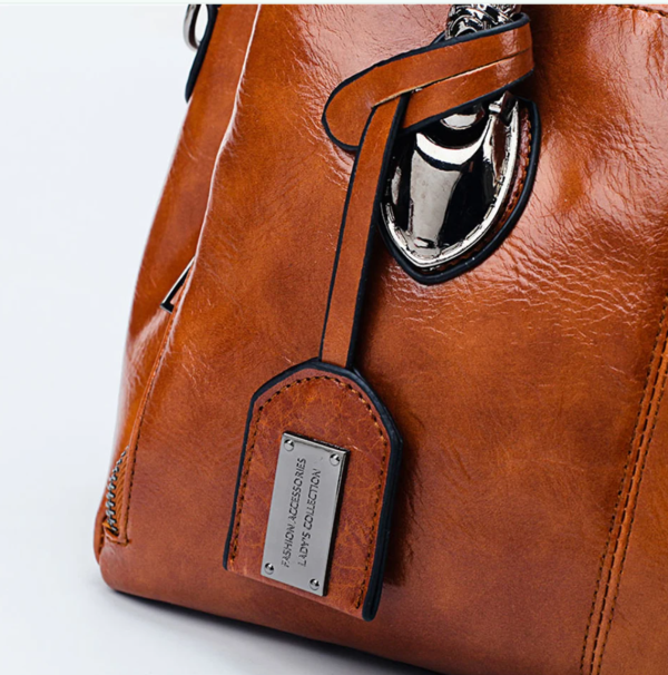 Large Capacity Vintage Brown Handbags Tote Shoulder Crossbody Bag For Women - Image 13
