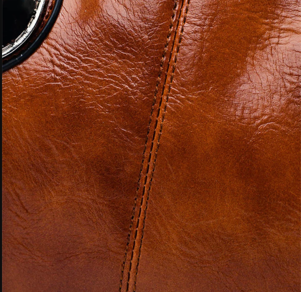 Large Capacity Vintage Brown Handbags Tote Shoulder Crossbody Bag For Women - Image 4