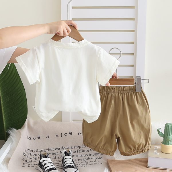 Elephavator Print White T Shirt With Blue Pant Design - Image 2