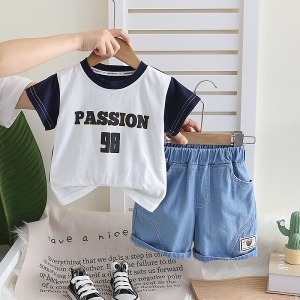 Passion Letter Print Black White T Shirt And Pant Design