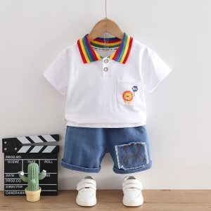 Cute Lion White T Shirt Print Light WhiteT Shirt And Denim Pant Design