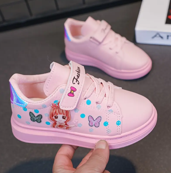 Cute And Trendy Pink Cartoon Print  Butterfly Shoe Design - Image 2