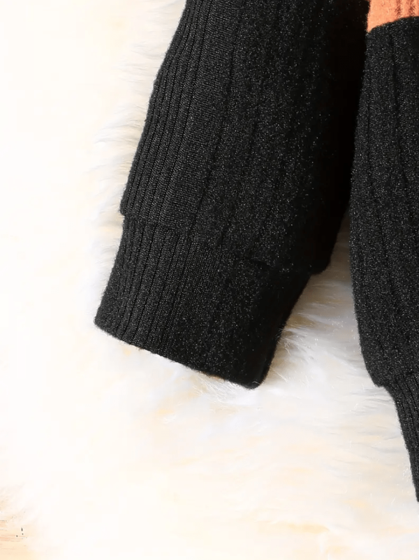 Spring and Autumn Fashion Striped Long-Sleeve Top Black T Shirt And Long Pant - Image 7