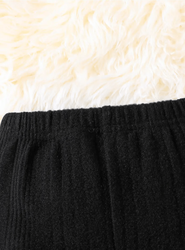 Spring and Autumn Fashion Striped Long-Sleeve Top Black T Shirt And Long Pant - Image 2