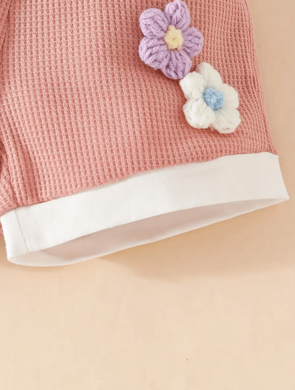 Girl Knit 2 Pcs Floral T Shirt Pant Design - Image 5