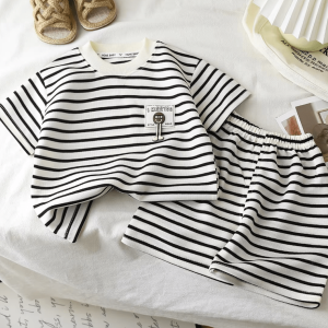 Cute Black And White Stripe Comfortable Casual Wear