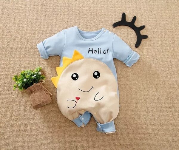 Lovely Hello Blue One Piece Autumn Fall One Piece