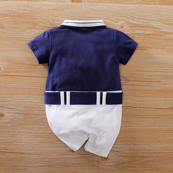 Baby Boy 2 Piece belt design 0-24 Months size 100% cotton Romper - Image 2