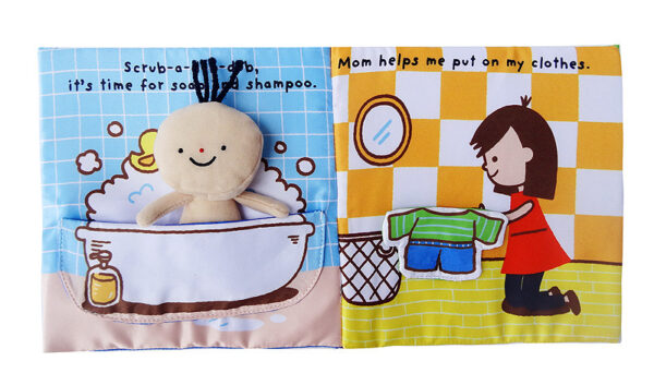 "Its bath time"early educational cloth book - Image 3