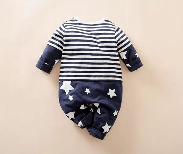 Car Print Strip Design One Piece Romper - Image 2