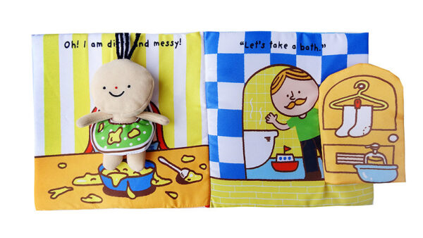 "Its bath time"early educational cloth book - Image 4