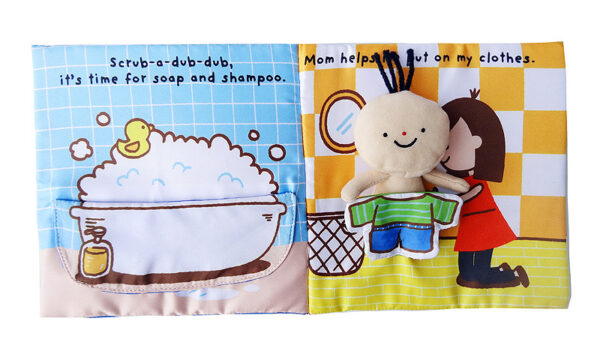 "Its bath time"early educational cloth book - Image 5