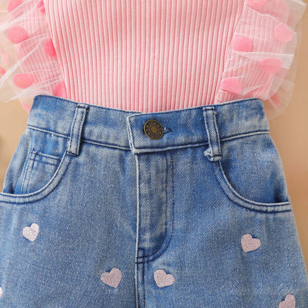 Pink And Blue Baby Girl Top And Pant - Image 6