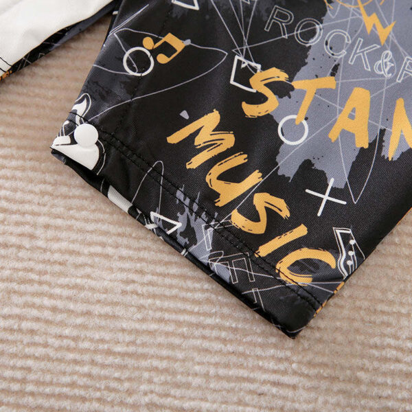 "Love Music" Short Sleeve Baby Romper - Image 4