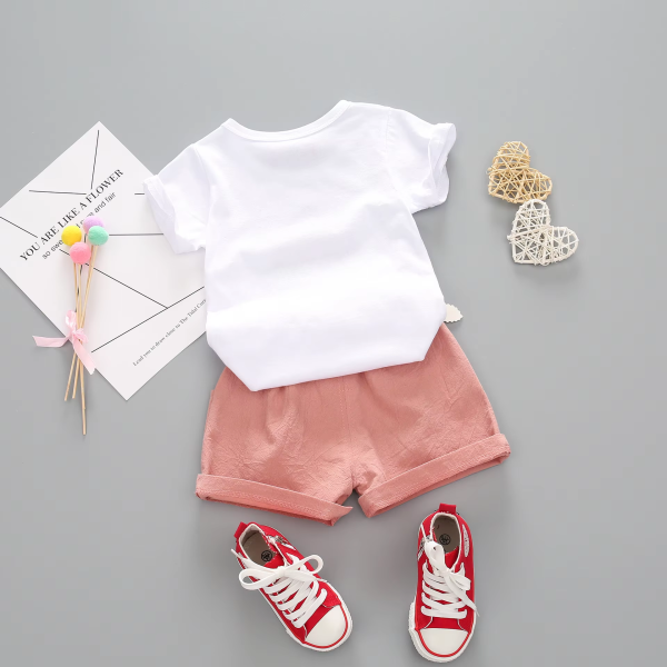 Baby Girl T Shirt And Pant Design With Belt - Image 2