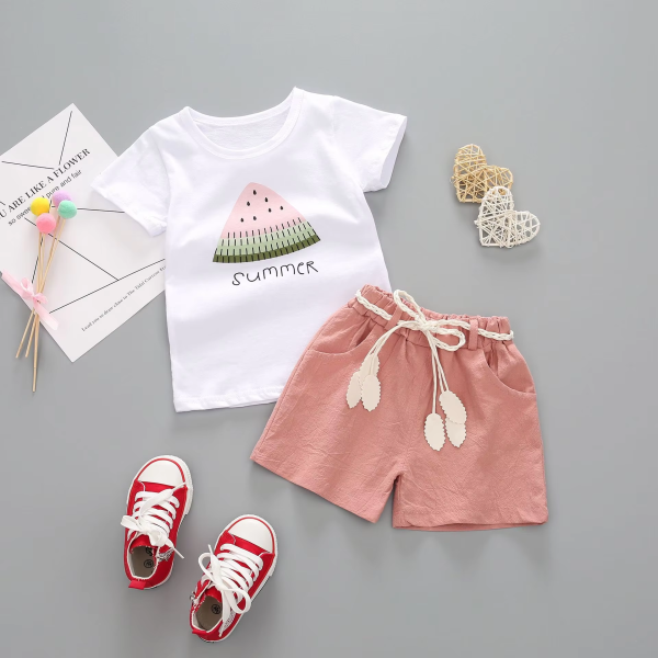 Baby Girl T Shirt And Pant Design With Belt