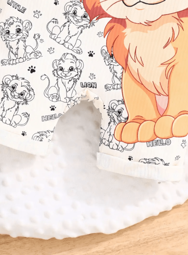 Baby Boy Girl LION PRINT T Shirt And Overall Design - Image 3