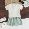 White Bear Design Top And Light Green Comfortable Baby Dress - Image 2