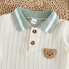 White Bear Design Top And Light Green Comfortable Baby Dress - Image 3