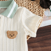 White Bear Design Top And Light Green Comfortable Baby Dress - Image 4