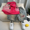 Pink Red Letter Print T Shirt And Denim Pant Design - Image 2