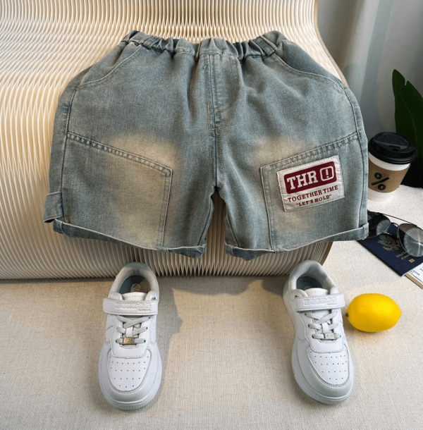 Pink Red Letter Print T Shirt And Denim Pant Design - Image 3